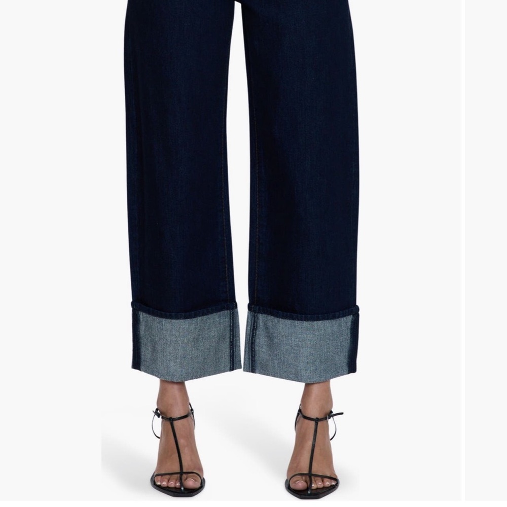 Women's Dark Blue Wide-Leg Jeans